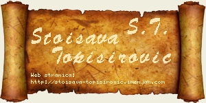 Stoisava Topisirović vizit kartica